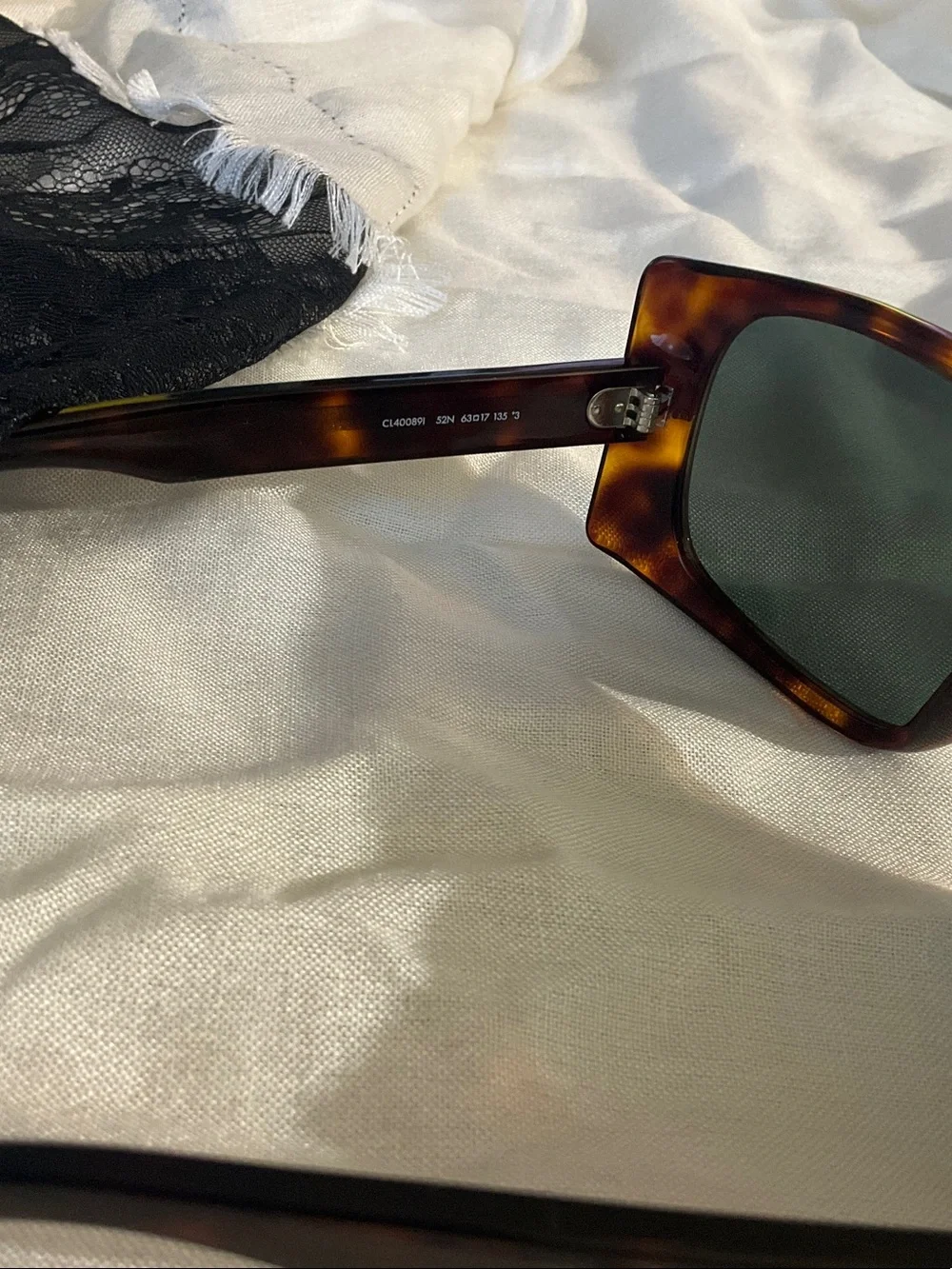 Celine Tortoiseshell Brown Oversized Sunglasses